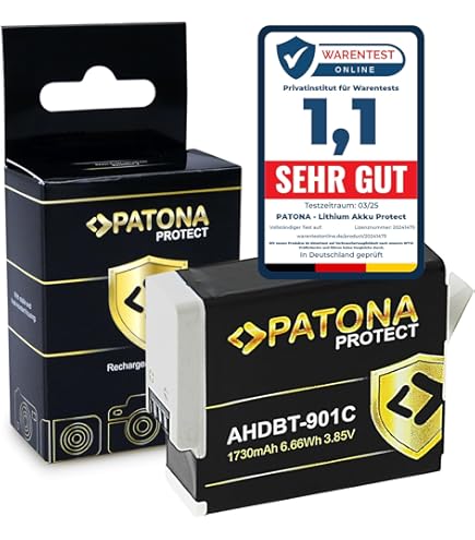 Palogreen 3 Batterie 2000mAh Per GoPro Hero 12/11/10/9 - Con Caricatore LCD E Funzione Freddo