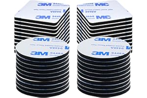 Ciusdkler Double Sided Sticky Tape, 40 Pcs Double Sided Sticky Pads, Waterproof Heavy Duty Strong Adhesive Foam Pads Mounting Pads for Outdoor Household - Squares and Round