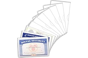 BREMOROU Plastikowe etui ochronne na karty kredytowe, ochraniacz na karty ubezpieczenia społecznego, etui ochronne na karty Medicare, przezroczyste, wodoodporne etui na karty kredytowe, wizytówki, karty