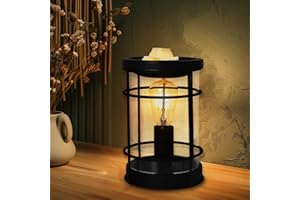 Liffy Electric Wax Fragrance Warmer - Wax Warmer for Scented - Adjustable Brightness, Regular Shutdown and 2 Edison Bulbs Replacement, Wax Melter for Home Decor Office, Birthday Gifts for Women