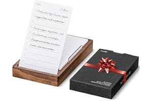 Calli® Edle To Do Listen Halterung aus Walnussholz Starter Set [Patentiertes Design] - To Do Listen Block To Do Planer ToDo Liste block To Do Block To Do List ToDo Planer To Do Liste 2025