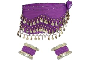 XDGBGFN Bauchtanz Hüfttuch mit Armband, Damen Bauchtanz Accessoires Gürtel Chiffon Hüfttuch Bauchtanz Hüfttuch Gürtel