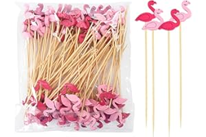 Keleily Palitos de fruta Palitos de cóctel de bambú Palillos de dientes Cake Topper Sandwich creativo Banderas de bricolaje para suministros de decoración de banquetes de boda (2)