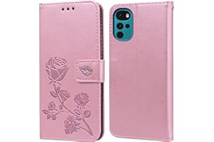 PKQTOP Phone Case for Motorola Moto G22/E32/E32S with Kickstand,Card Slots,Silicone Bumper,Shockproof,Flip Wallet Leather Protective Cover for Moto G22/E32/E32S