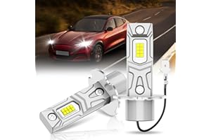 SHINYY Bombillas H3 LED Faros, 2023 Nuevo CANBUS Sin Errores 16000LM 6500K Blanco Alto Brillo Lámparas LED H3 Luz de Carretera Luz de Cruce para Auto, Reemplaza Halógenas y Xenón, 2PCS