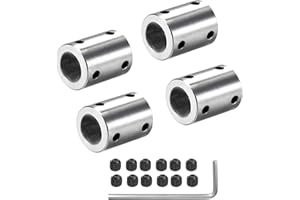 Winwill 4Pcs 12mm to 12mm Rigid Motor Shaft Coupling Coupler Sleeve Coupling Adapter for 3D Printers RC Motor Accessories