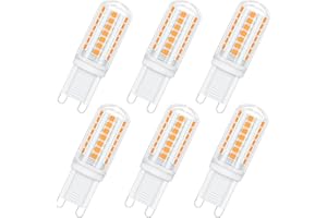PURSNIC G9 LED Bulbs Dimmable, 3W G9 LED Light Bulbs Equivalent to 25W G9 Halogen Bulbs, Warm White 3000K 350LM, Energy Saving G9 LED Capsule Light Bulbs, CRI＞83, 6 Pack