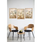 Kututr Dekorize Mdf Tablo Seti 3 Par&ccedil;a Mm Salon Oturma Odası I&ccedil;in Bohem Duvar Dekoru 3043,Siyah Beyaz 21 X 30