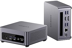 AOOSTAR GEM12 AMD Ryzen 7 5825U (8C/16T, bis zu 4,5 GHz), Sliver Mini-Computer 16 GB DDR4-RAM, 512G SSD, Grafik 8 Kerne 3200 MHz, Unterstützung für OCULINK 4K Display/HDMI DP Typ-C