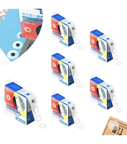 Lot De 1500 Renforts De Trous Autocollants Transparents | Anneaux De Renforcement 6mm/15mm - Pour Classeurs, Bureau, École