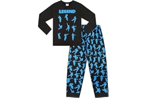 ThePyjamaFactory Brand Emote Legend Dance Gaming All Over Gaming Black Blue Cotton Long Pyjamas