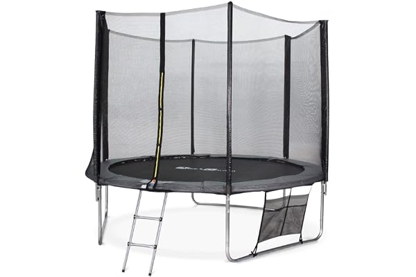 Alice's Garden - Trampoline 305cm - Mars XXL Gris - avec Filet de Protection. échelle. bâche. Filet pour Chaussures. kit d'ancrage. Trampoline de Jardin 305 cm |Qualité Pro |Normes EU
