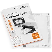 Durable Namensschild 40x75mm Transparent - 5 Stück Mit Kombiklemme