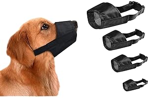 PET TOUCH Dog Safety Muzzle Biting Barking Chewing Control Adjustable Nylon Small to 2XL (MEDIUM)