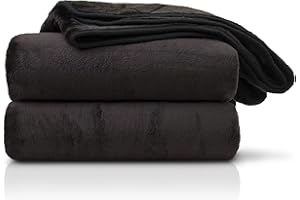 Amago - Kuscheldecke, Cashmere-Feeling, 220 x 240 cm - Schwarz