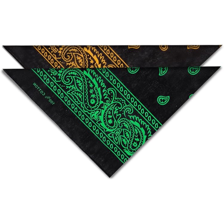 Pemilosci Premium Baumwoll-Bandana 71x71 Cm – Doppellagig, Mit Spitzenbesatz, Als Kopf- Oder Halstuch, Stirnband, Schal Vielseitig Nutzbar