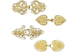 TWEOZEK 4 Pack Vintage Jumper Swirl Clip, Elegant Retro Cardigan Clip, Cape Clips for Dresses, Shawl Brooch Dress Collar Closure Clips, Perfect for Girls, Women, Scarves, Sweaters