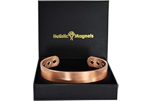 Holistic Magnets® Magnetarmband Damen Herren Reinem Kupfer Arthritis Tendinitis Handgelenk Gelenkheilung Armband Geschenke für Männer Frauen (CB)-Klassisch (M: Handgelenk 16,5-19,5cm)