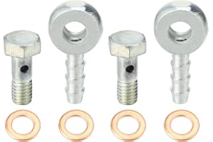 A ABSOPRO 6 mm ID 6 mm OD Ban-jo bränsleanslutning linje adapter kontakt - 8 st