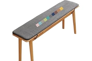 MIECOAE Stuhlkissen Balkon, Rutschfestes Bankkissen Outdoor, Bankauflage, Sitzkissen Auto, Sitzpolster Indoor, Gartenbank Kissen Sitzauflage Bank für Garten Terrasse Schaukel BüRostuhl(Dark Gray e,140x35 cm 5