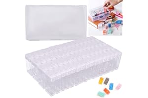 ROEXUN 64 Raster Diamant Malerei Aufbewahrungsbox Kunststoff Perlen Nagel Kunst Aufbewahrung Behälter Diamant Malerei Zubehör DIY Basteln Schmuck Strass
