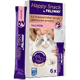 FELIWAY Happy Snack Delicious Calming Treat with Salmon Flavor for Cats | Helps Calming Cats, Natural Milk Protein, Creamy Te