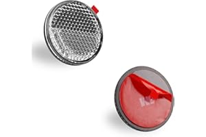 polarmotor catadioptrico moto homologado 40mm Blanco Redondo Circular mini catadrioptico 2 piezas