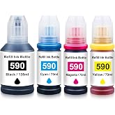 Yongairuink B-T uyumlu m&uuml;rekkep şişesi yedek EcoTank Canon GI-590 GI 590 i&ccedil;in Canon PIXMA G1400 G1500 G1510 G2400 G2500 G2510