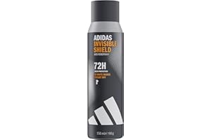 ‎ADIDAS adidas Invisible Shield Anti-Transpirant Deodorant Spray für ihn, 72 Stunden Schweiß-Schutz, maskulin-holziger Duft, vegane Formel ohne Alkohol, 150ml