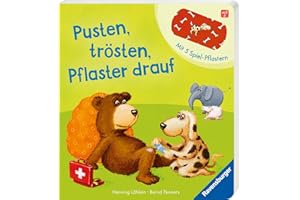 Pusten, trösten, Pflaster drauf! - Stickerbuch ab 2 Jahre, mit 5 bunten Pflastern zum Spielen