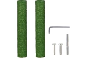 Pinkgarden Tiragraffi di ricambio in sisal naturale, M8, per lavori di ricondizionamento, colore verde, viti incluse
