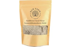 ‎RAW FARM ORGANIC NATURAL FRESH 1kg Sonnenblumenkerne Mehl - fettarm, glutenfrei, sojafrei, zum Backen - Raw Farm