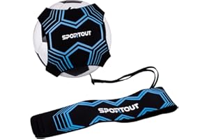 SPORTOUT Entraîneur de coup de pied de football, mains libres, ceinture d'entraînement de football réglable, aide à l'entraînement de football pour enfants et adultes, équipement d'entraînement de