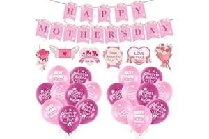 YTUGCG Happy Mothers Day Decoration, Mothers Day Banner Balloon Hanging Spiral Decorations, Mother's Day Decoration, Mother’s Day Party Supplies, Mothers Day Gifts from Son and Daughter