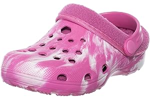 Brandsseller Zuecos para niños con forro, zapatos de jardín, degradados, Blanco Rosa, 29 EU Schmal