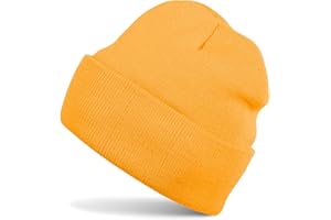 styleBREAKER Kinder Beanie Strickmütze mit breiter Krempe, Feinstrick Mütze doppelt gestrickt, Kindermütze 2-5 Jahre 04024030