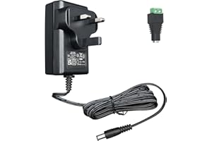 ANLINK 12V 2A/2000mA Power Supply Adapter, AC 100-240V 50/60Hz to DC 12V 2A/2000mA 24W Wall Charger with DC Female Barrel Connector, 1.8M 20AWG Long Cable for Stable and Flexible Use
