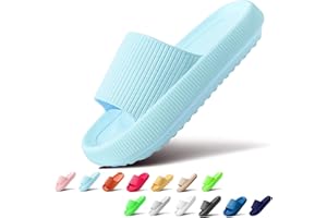 Sumvov Claquettes Femme Chausson Homme Confortables Pantoufles Semelle Épaisse EVA Cloud Slippers Séchage Rapide Claquette Douche Antidérapant Chaussons de bain/de plage