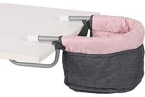 Bayer Chic 2000-Siège de Table 60 cm, Chaise Haute de poupée, 735-81, Mélange Anthracite/Rose