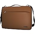 Vaku Luxos® Da Valencia 13"|14" Inch Laptop Bag Leather Collection Messenger Organizer Shoulder Sling Office Bag for Men & Women With Adjustable Strap for Laptop and MacBook
