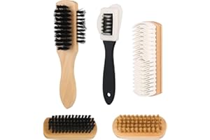 XCDMJ Kit De Brosses À Chaussures pour Daim, Brosse À Daim en Crêpe, Kit d'entretien pour Chaussures en Daim, Kit De Nettoyage pour Chaussures avec Brosses pour L'entretien du Cuir Lisse Et du Daim