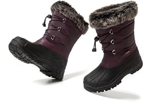 JOMIX Damskie wygodne wyściełane ciepłe antypoślizgowe buty śnieżne