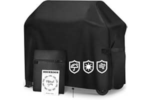 DOOMROOM Housse Barbecue Exterieur, 420D Oxford Protection BBQ à Gaz, Couverture de Grill Anti-Vent/-UV/-l'eau/-l'Humidité, Antipoussière (420D- 147x61x122cm)