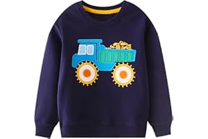 Codkkre Sweatshirts für Jungen Pullover Baumwolle Kinder Jungen Sweater mit Rundhals Gedruckt für Jungs 2-7 Jahre Größe 92-122