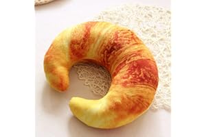 RemeeHi Creative U Shaped Neck Pillow Throw Pillow Cushion Plush Toy Croissant 3D Simulation Bread Pillow