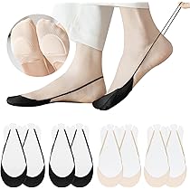 8 Paia Calzini Fantasmini Donna, Traspirante Taglio Basso Invisibile per Slingback e Mezza Barca