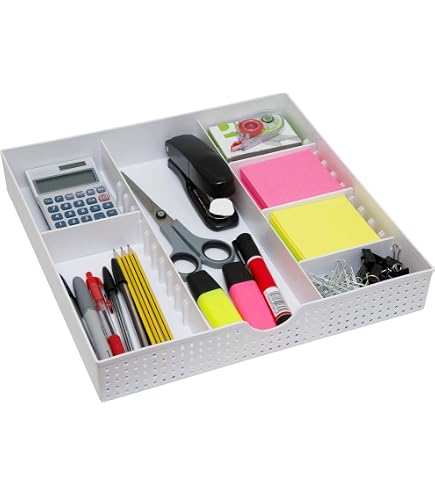 Plateau à Tiroir Extensible Pour Bureau - Organisateur De Stylos Et Fournitures - Noir - 25,4 à 40,6 Cm - 9