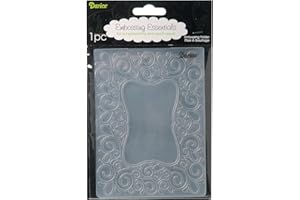 Darice Carpetas de estampación, Plantilla Voluta, Plastic, 10,8 x 14,6 cm