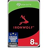 Seagate IronWolf, 8 TB, Hard Disk SATA da 6 GBit/s, HDD, CMR 3,5" 7.200 RPM, Cache da 256 MB per NAS con Sistema RAID,3 anni 