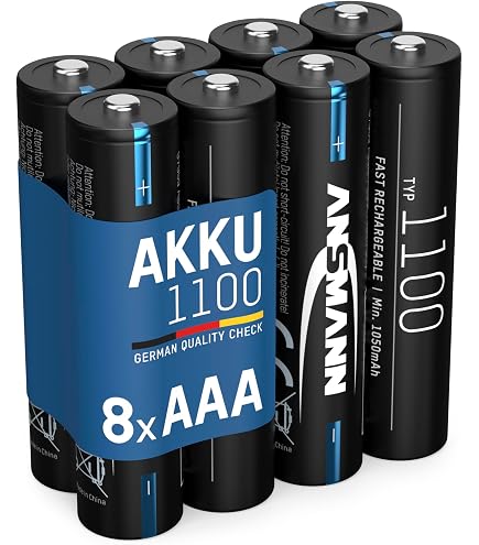 Ansmann Fujitsu AA Akkus 12 Stück Mit 3 Etuis – Wiederaufladbar, 2000 MAh, Geringe Selbstentladung